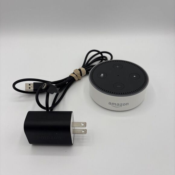Amazon RS03QR Echo Dot 2nd Generation Smart Speaker with USB Cable And Plug. - Picture 3 of 10